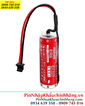 Maxell ER6 (Zắc DF1.35); Pin Maxell ER6 lithium 3.6v AA 2000mAh, Xuất xứ Nhật